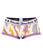 PRIVATE STRUCTURE Boxer Trunk Classic Motif in Disco Thunder Off White 4591 1166