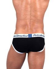PRIVATE STRUCTURE Brief Classic Mid - Waist Mini Briefs Moonless Night Black 4529 1106