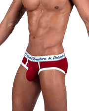 PRIVATE STRUCTURE Briefs Classic Mid - Waist Mini Brief in Rumba Red 4529 1063