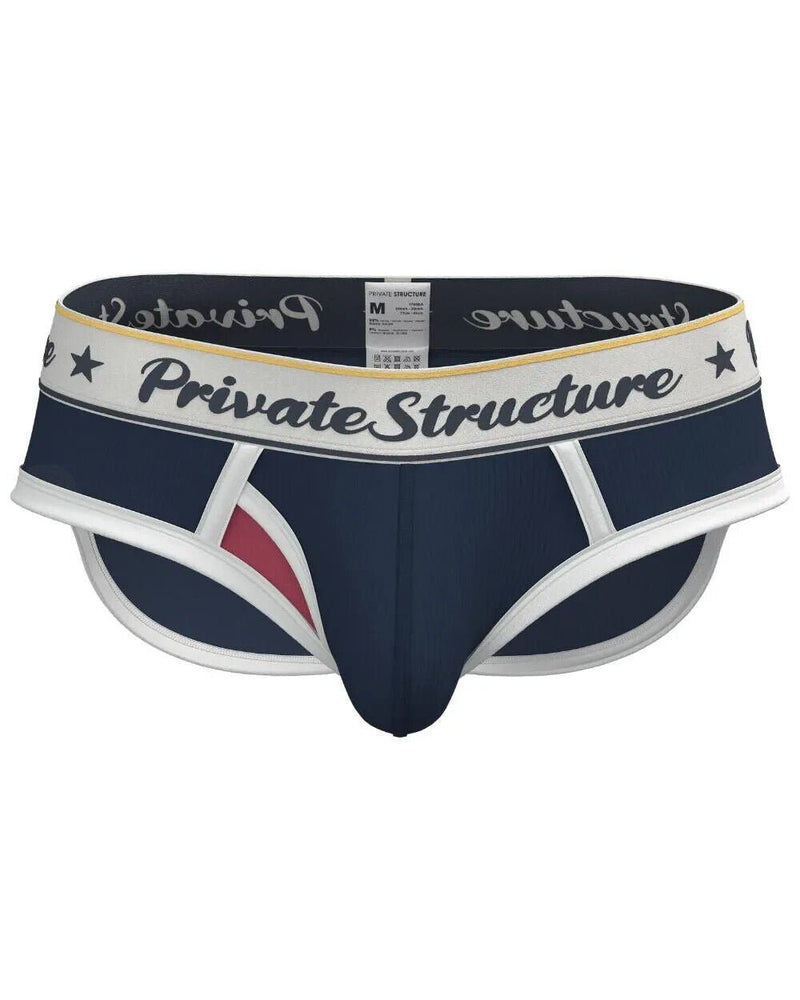 PRIVATE STRUCTURE Briefs Classic Mid - Waist Mini Brief Vintage Navy 4529 556