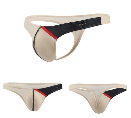 PRIVATE STRUCTURE G - String Desire Glaze 4 - Way Stretch Mesh Thong Nude 4025 1142