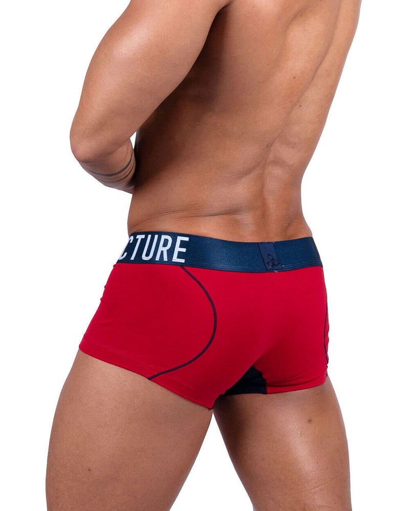 PRIVATE STRUCTURE Long Boxer Trunk Athlete Red Falcon 4389 1033