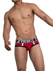 Private Structure Low Rise Brief Athlete Bamboo Mini Briefs Color Red 4186 82A