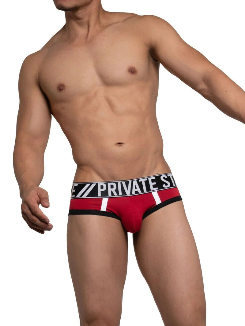 Private Structure Low Rise Brief Athlete Bamboo Mini Briefs Color Red 4186 82A