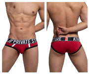 Private Structure Low Rise Brief Athlete Bamboo Mini Briefs Color Red 4186 82A