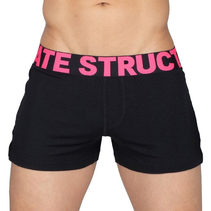 PRIVATE STRUCTURE Modality Boxer Shorts With Inner Bulge Black Magenta 4183 1166