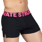 PRIVATE STRUCTURE Modality Boxer Shorts With Inner Bulge Black Magenta 4183 1162