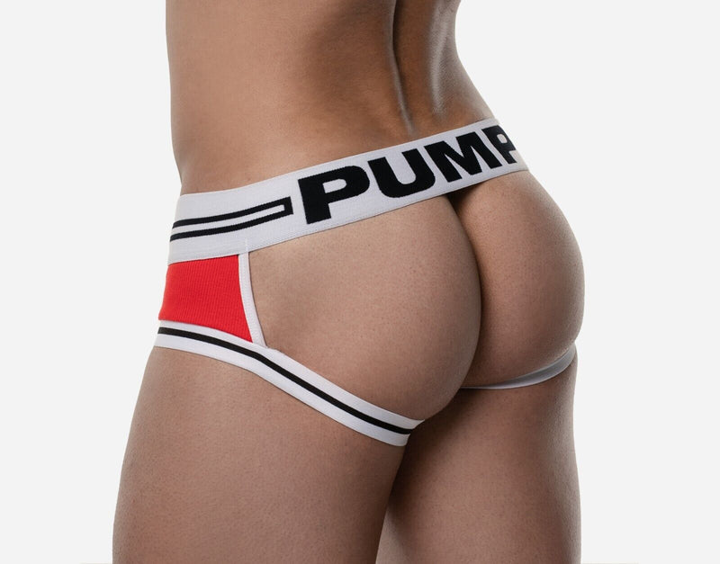 PUMP! Backless Trunk Round2 Ribbed Cotton Access Jock Red 15085 15