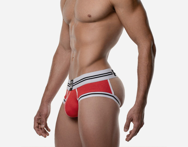 PUMP! Backless Trunk Round2 Ribbed Cotton Access Jock Red 15085 16