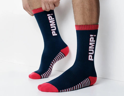 PUMP! Crew Sock Big League Classic Sporty Socks Elastic Arch Bands 410131