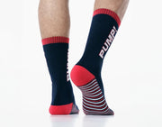 PUMP! Crew Sock Big League Classic Sporty Socks Elastic Arch Bands 410133