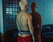 PUMP! Lightweight Thong Glitch Elastic Binding Cotton Distorted B&W 17023 116