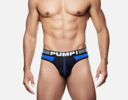 PUMP! Low - Rise Thong Volt Brief - Style G - String Electric Blue Mesh Yoke 170112