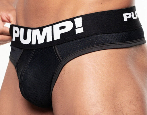 PUMP! Low Rise Thongs Classic Brief - Style Total Black G - String 17014 371