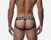 PUMP! Round2 Backless Trunk Ribbed Cotton Combo Jock Blue 15086 16