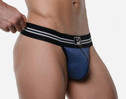 PUMP! Thongs Round2 Elastic Ribbed Cotton G - String Blue 17020 411