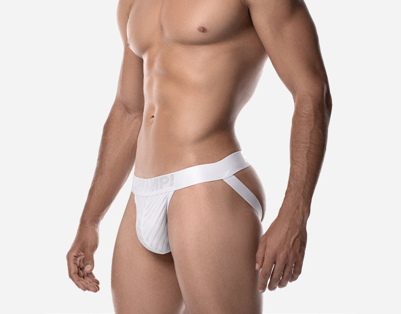 PUMP! Whisper Jockstrap Light Sheer Stripes Matt White Jock 150832