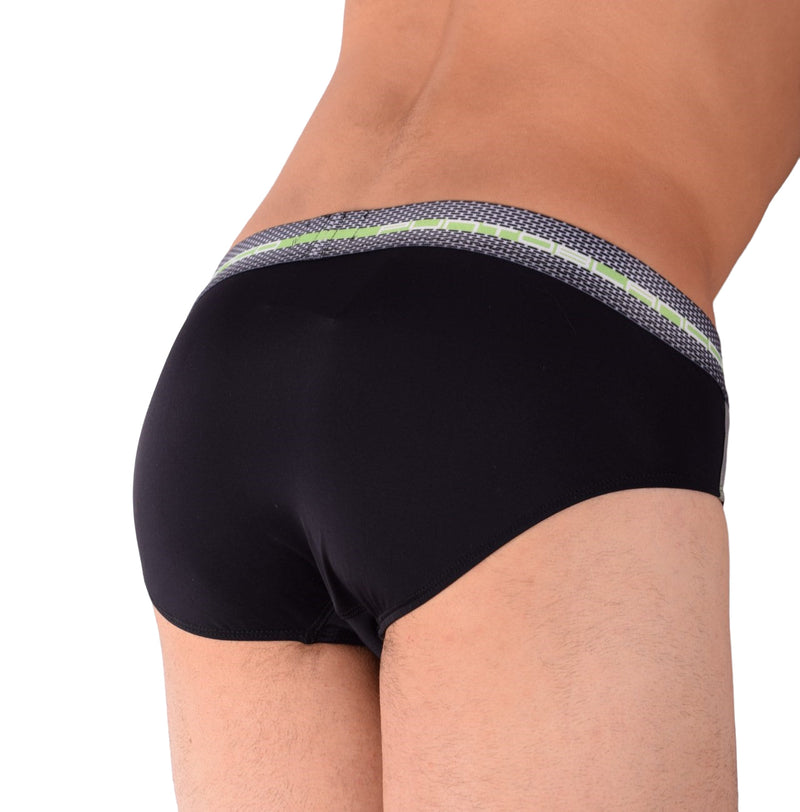 Punto Blanco Brief Metallic Slip Mens Briefs Lycra Comfort Black 3463 6