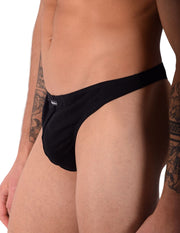Punto Blanco Thongs Invisible Soft Cotton Thong Black 3620 13