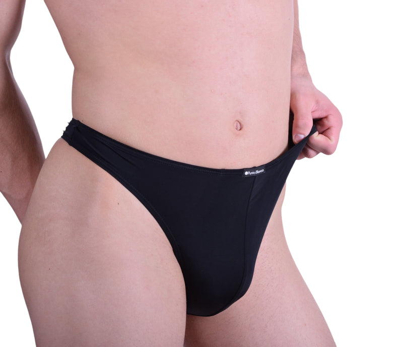 Punto Blanco Thongs Invisible Soft Cotton Thong Black 3620 13