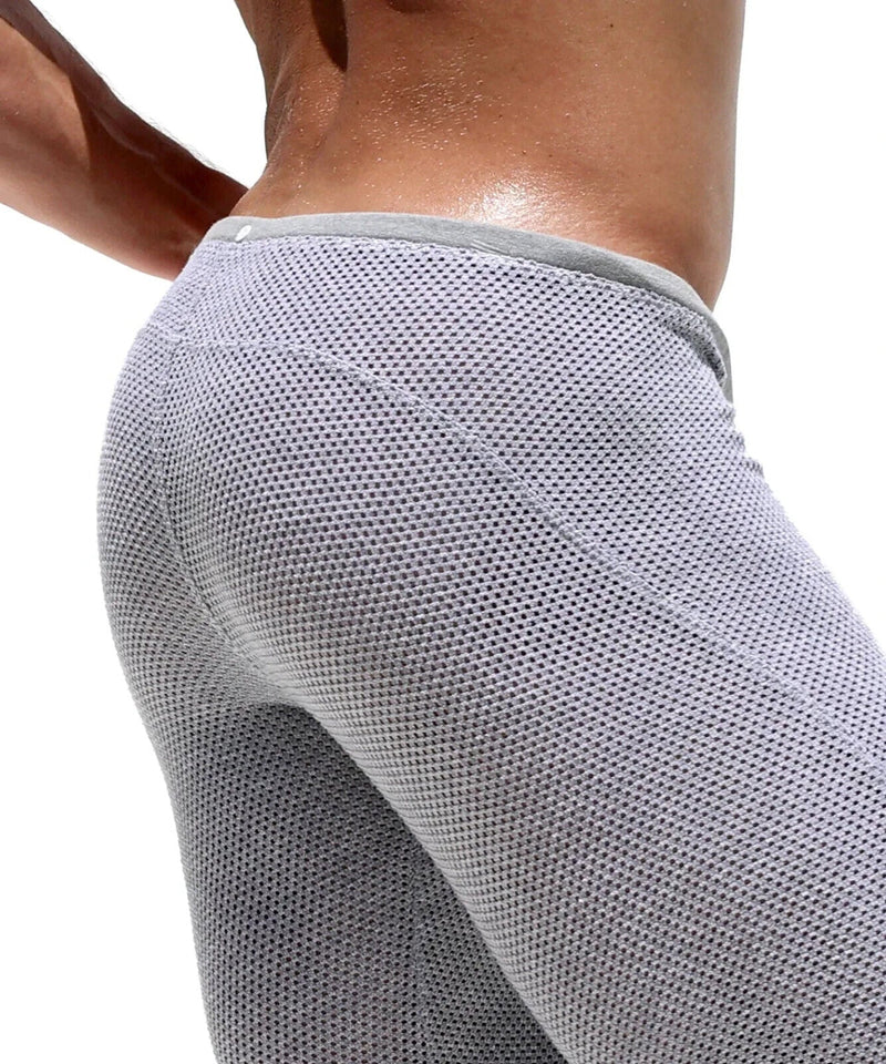 RUFSKIN 3/4 Length Lounge Tight Legging BALFOUR Perforated Stretch Cotton Grey2