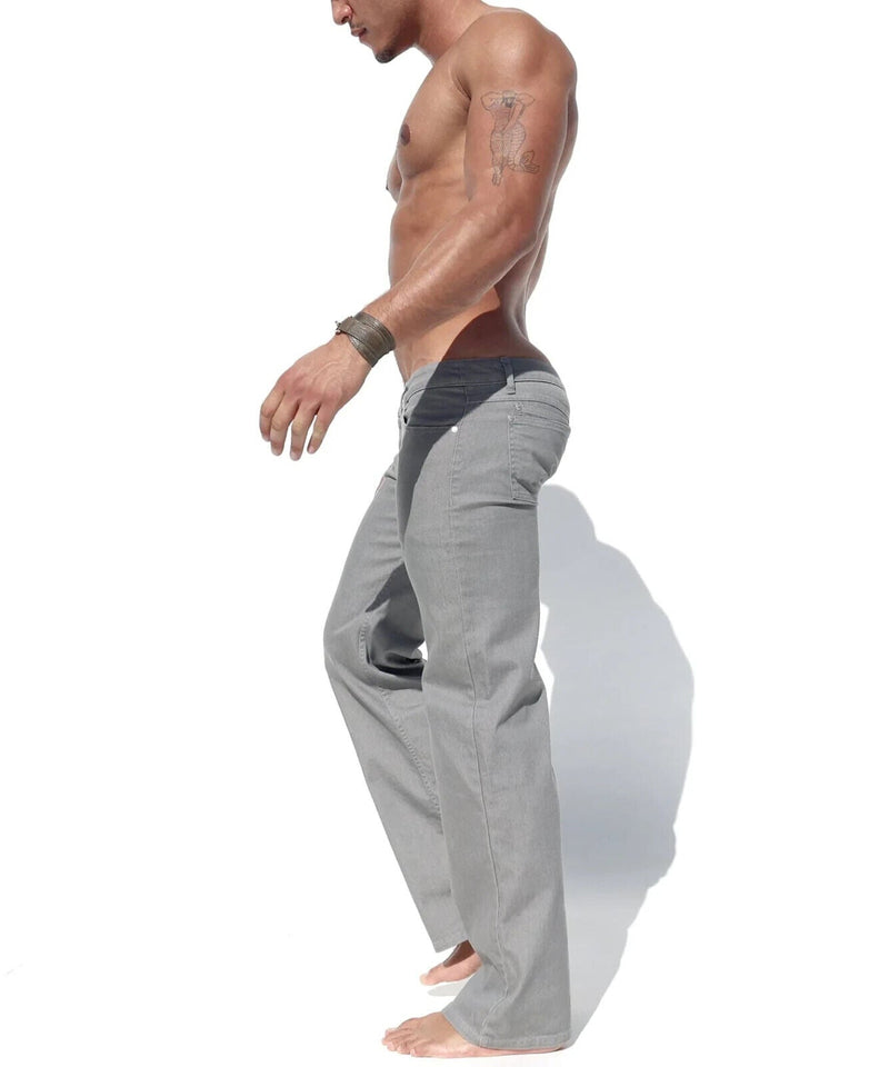 RUFSKIN Pants GANNON Stretch Cotton Denim Silver Low - Rise Jeans 54