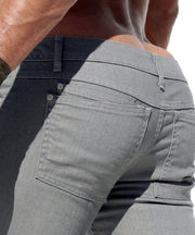 RUFSKIN Pants GANNON Stretch Cotton Denim Silver Low - Rise Jeans 52