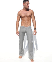 RUFSKIN Pants GANNON Stretch Cotton Denim Silver Low - Rise Jeans 56