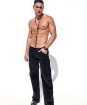 RUFSKIN Pants MAGNUS Black Stretch Corduroy Low - Rise Mildly Relaxed Leg 17