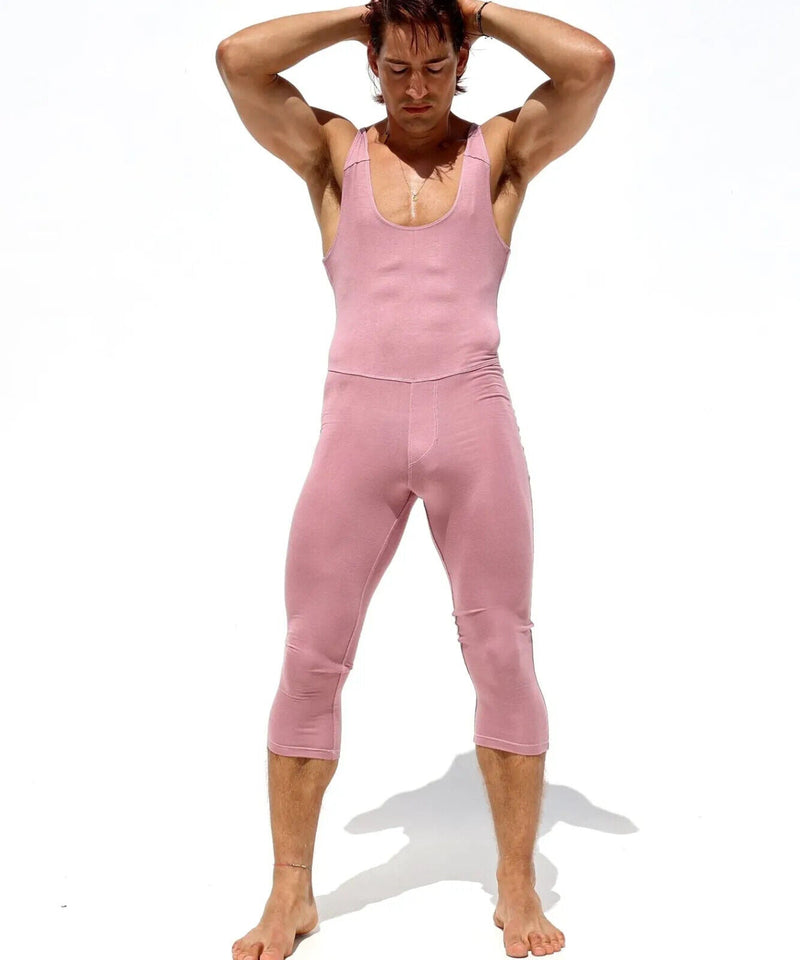 RUFSKIN's Bodysuit LOLO Supple Stretch Rayon Singlet Hemmed 3/4 Rosewood