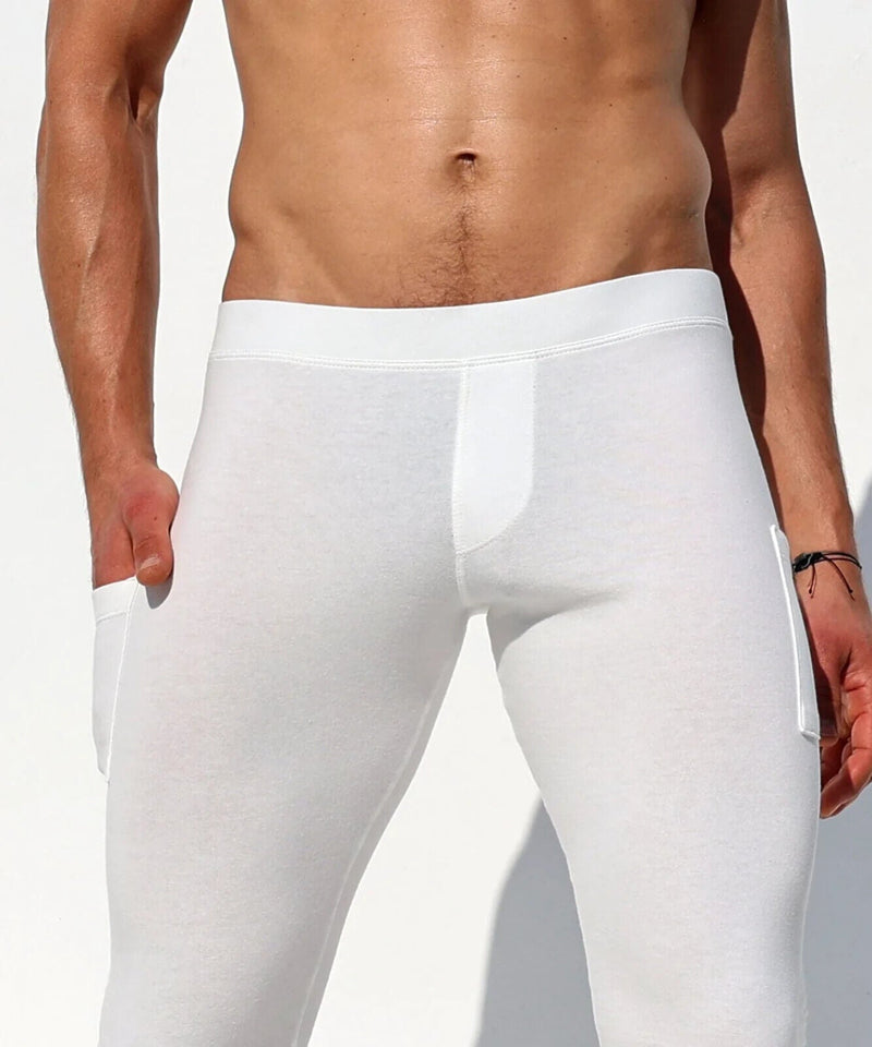 RUFSKIN Sport - Lounge Leggings ZENITH Stretch Cotton Loop Terry in Bone White 74
