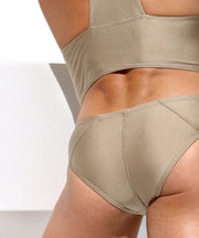 RUFSKIN Swimwear BASILE Swim - Brief Bodysuit Singlet Chrome Buckle in Gold 734