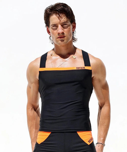 RUFSKIN! WAHOO Form Fitting Sport Tank Top Matte Elastic Straps Y Back 61