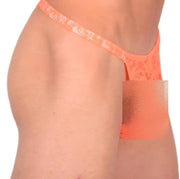 S SMU Sensual C - Thru Fresh Orange Thong 33569 MX135