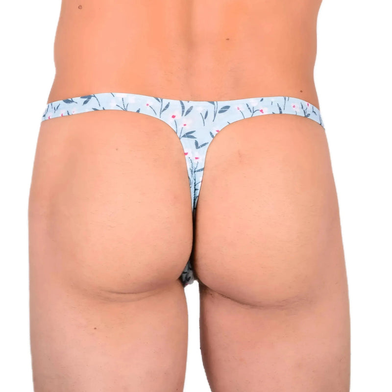 S SMU Sensual Thong Floral Turquoise 33570 MX134