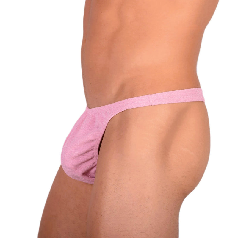 S SMU Sexy Glitter Pink Thong 33708 MX152