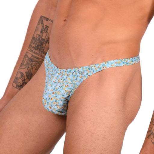 S SMU Sexy Thong Turquoise Floral Explosion 33645 MX142
