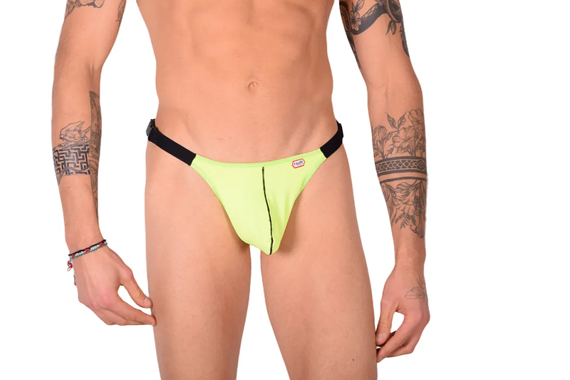 PIKANTE Special Thongs With Detachable Snaps Silky Soft Thong Green 0500 1