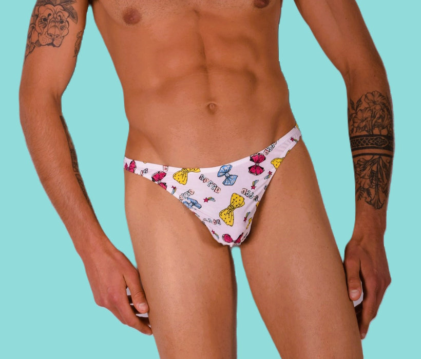 XS/S SMU Mens Thong Underwear Speed Print 33421 MX11