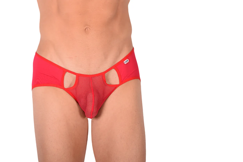 Pikante Brief Aston Slip En Nylon Briefs Red 8711 2