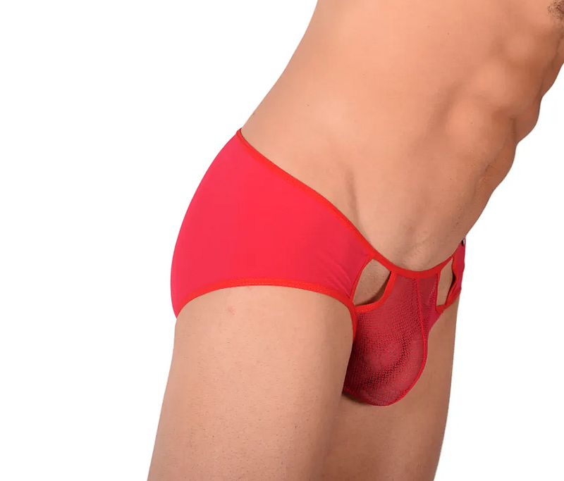 Pikante Brief Aston Slip En Nylon Briefs Red 8711 2