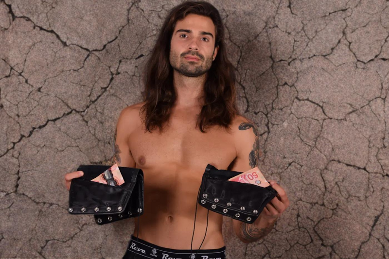 SMU Forearm Pairs Gauntlet Leather Handmade Aviator Laced Guard Wallet Black