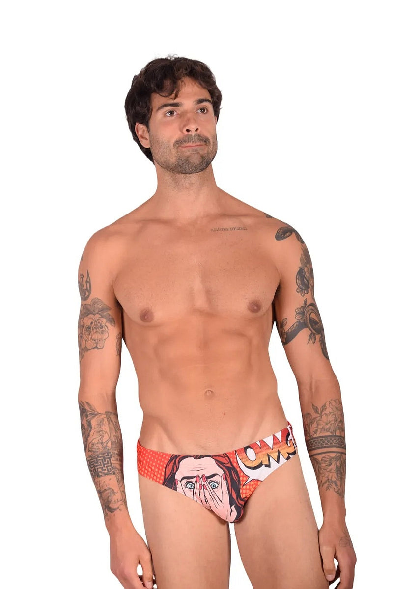 Marcuse Anime Swim-Briefs Red 2