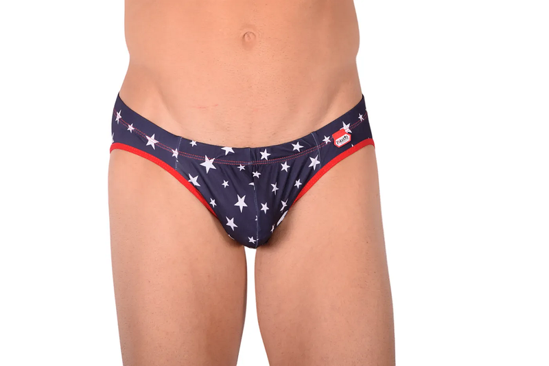 Small PIKANTE Star Briefs Low-Rise Stretch Cotton Ergonomic Fit Dark Blue 0826 1