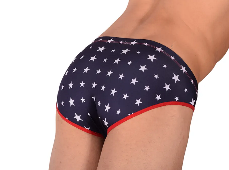 Small PIKANTE Star Briefs Low-Rise Stretch Cotton Ergonomic Fit Dark Blue 0826 1
