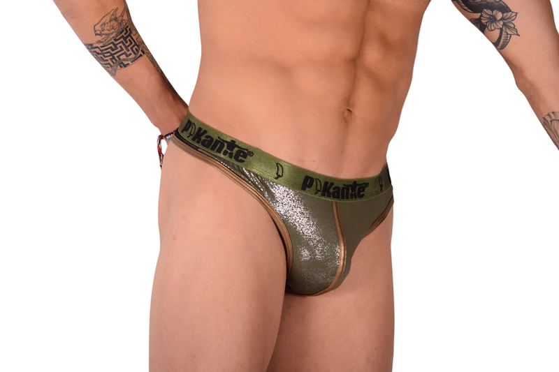 Pikante Sensual Shinny Thong Sherlock Olive Green 8053 2