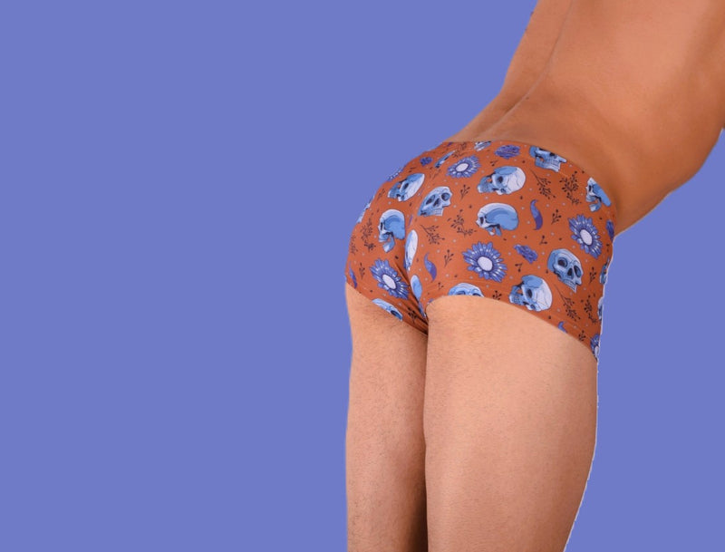 SMU Mini Hipster Skulls Soft Fabric Copper P01005 H44