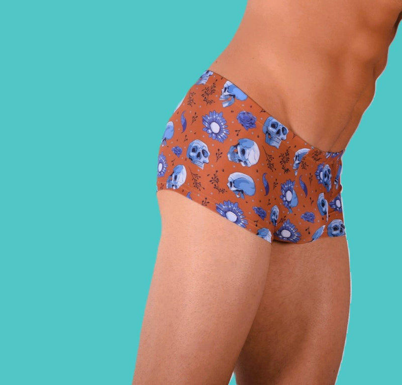 SMU Mini Hipster Skulls Soft Fabric Copper P01005 H44