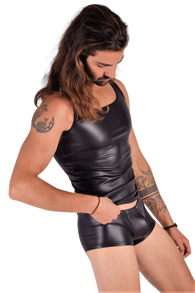 XS SMU Leather Look KIT Boxer Brief and Tank top 125965 MX9 58