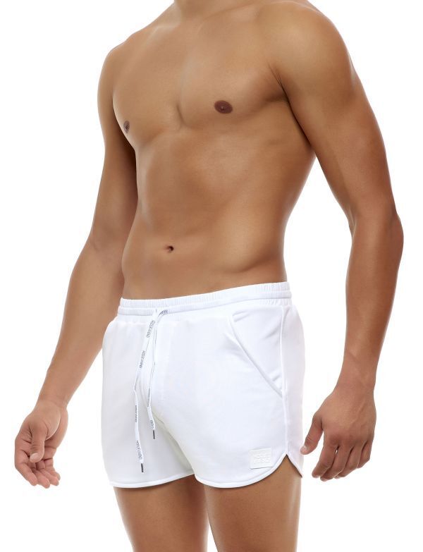Short Modus Vivendi Diagonal Tricot Jogging-Cut Shorts Adjustable White 10353
